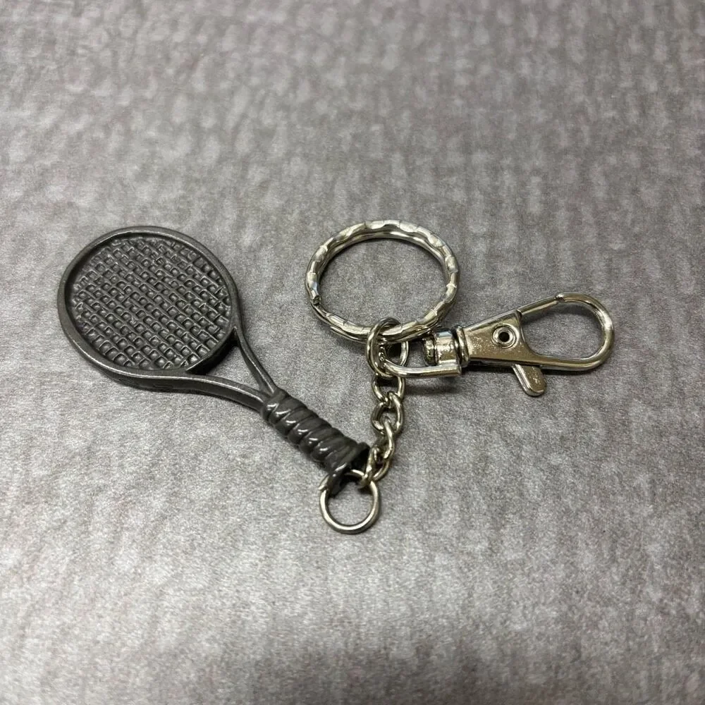 Tennis Racket Metal Keychain *New*